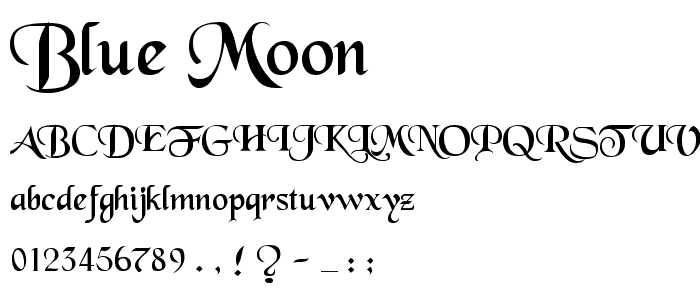 Blue Moon font